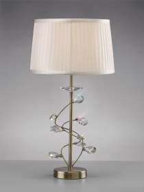 IL31220/WH  Willow Crystal 55cm 1 Light Table Lamp